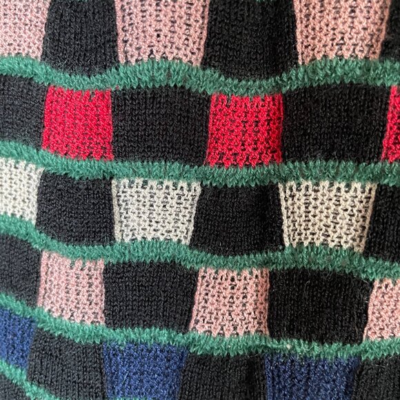 Anthropologie Aldomartins Wool Blend Knit Pencil Geometric Checker Skirt, Sz XL - Picture 5 of 7